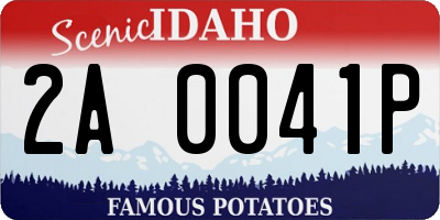 ID license plate 2A0041P