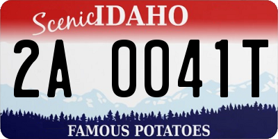 ID license plate 2A0041T