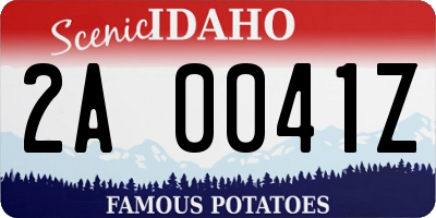 ID license plate 2A0041Z