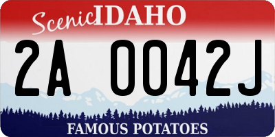 ID license plate 2A0042J