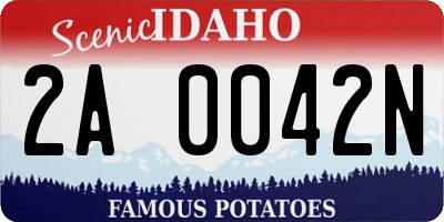 ID license plate 2A0042N