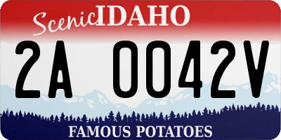 ID license plate 2A0042V