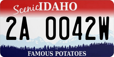 ID license plate 2A0042W