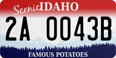 ID license plate 2A0043B