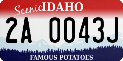 ID license plate 2A0043J