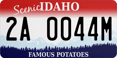 ID license plate 2A0044M