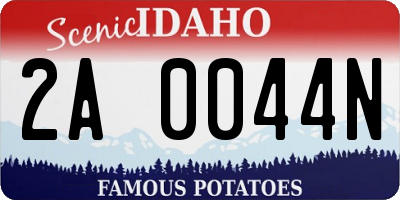 ID license plate 2A0044N
