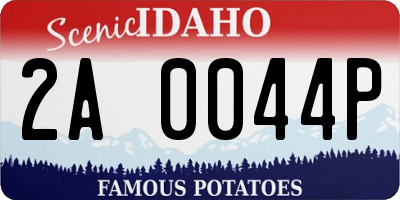 ID license plate 2A0044P