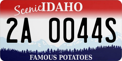 ID license plate 2A0044S