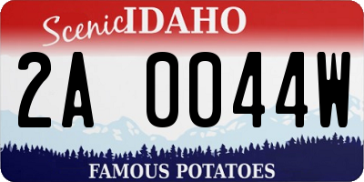ID license plate 2A0044W