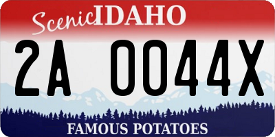ID license plate 2A0044X
