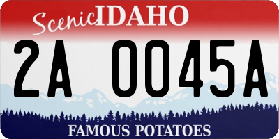ID license plate 2A0045A