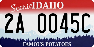 ID license plate 2A0045C