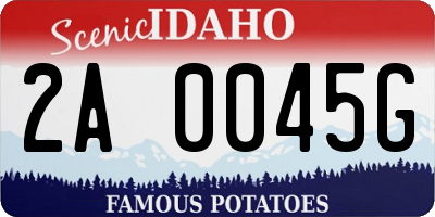 ID license plate 2A0045G