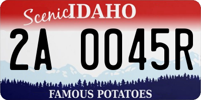 ID license plate 2A0045R
