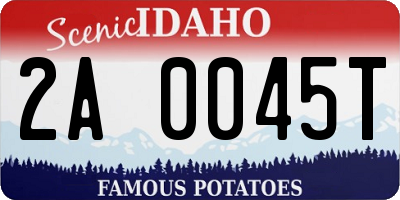 ID license plate 2A0045T