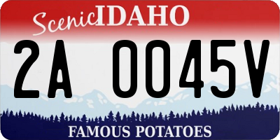 ID license plate 2A0045V