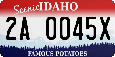 ID license plate 2A0045X