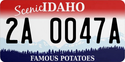 ID license plate 2A0047A