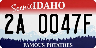 ID license plate 2A0047F
