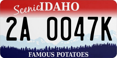 ID license plate 2A0047K