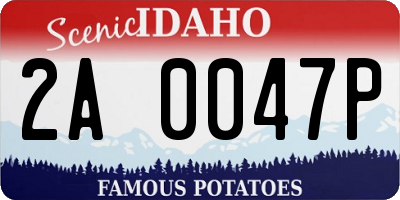 ID license plate 2A0047P