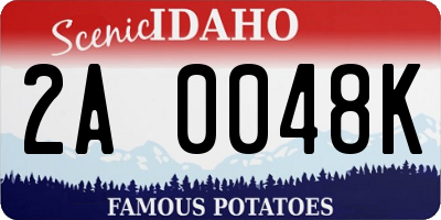 ID license plate 2A0048K