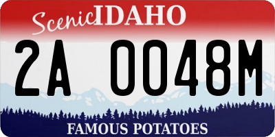 ID license plate 2A0048M
