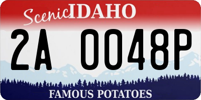 ID license plate 2A0048P