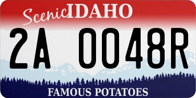 ID license plate 2A0048R