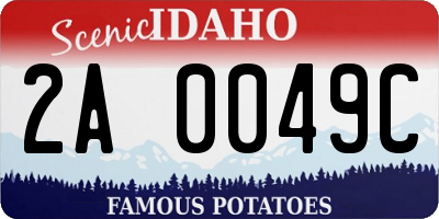 ID license plate 2A0049C
