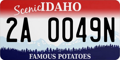ID license plate 2A0049N