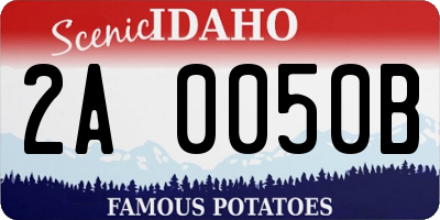 ID license plate 2A0050B