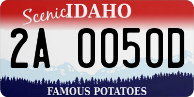 ID license plate 2A0050D