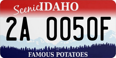 ID license plate 2A0050F