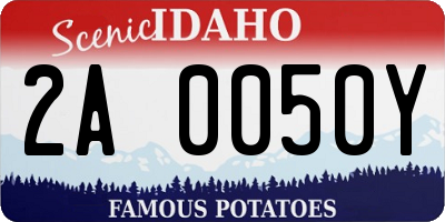 ID license plate 2A0050Y