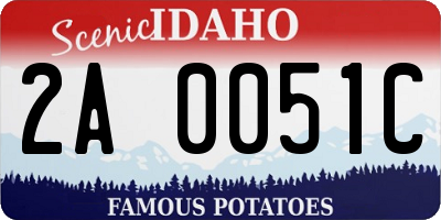 ID license plate 2A0051C