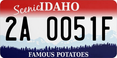 ID license plate 2A0051F