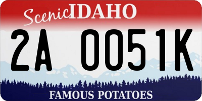 ID license plate 2A0051K