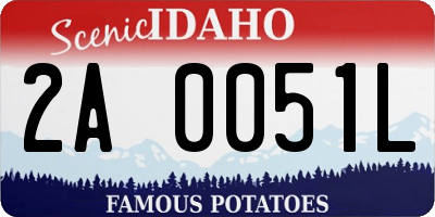 ID license plate 2A0051L