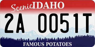 ID license plate 2A0051T