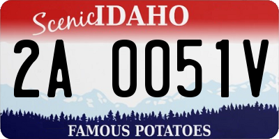 ID license plate 2A0051V