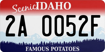 ID license plate 2A0052F