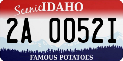 ID license plate 2A0052I