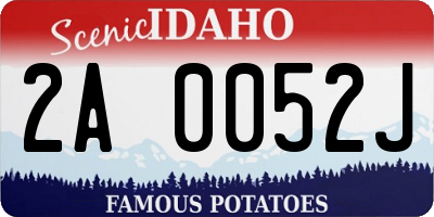 ID license plate 2A0052J