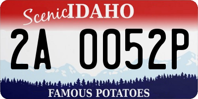 ID license plate 2A0052P