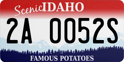ID license plate 2A0052S