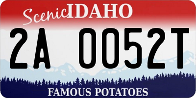 ID license plate 2A0052T