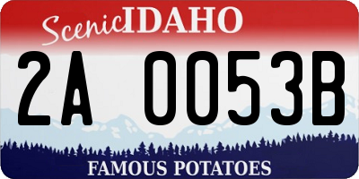 ID license plate 2A0053B