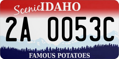 ID license plate 2A0053C